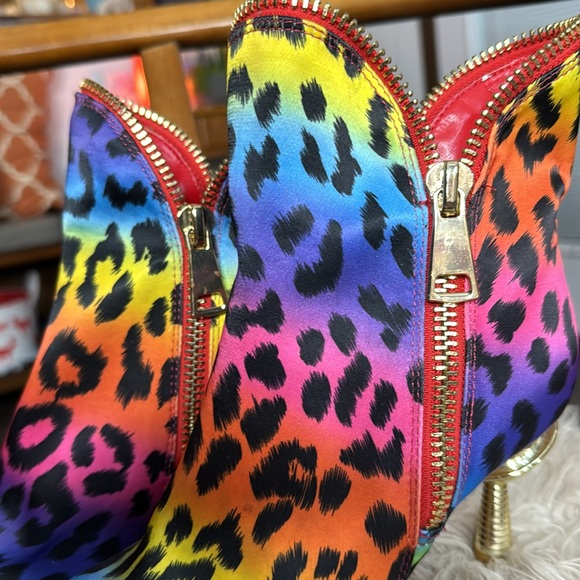 Dolls Kill Rainbow 🌈 Leopard 🐆 Booties - Picture 2 of 5